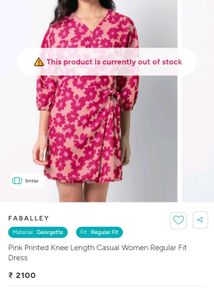 faballey pink Floral Wrap Dress