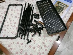 Story@Home Double Rod Metal Garment Rack for Cloth