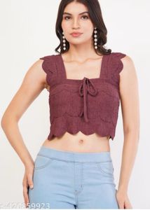 Chic Scalloped Crop Top