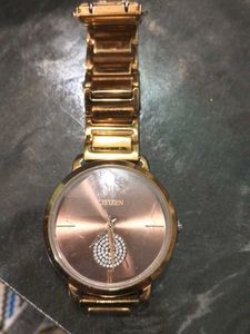 Citizen Rose Gold Watch with Crystals