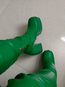 Green Thigh High Boots