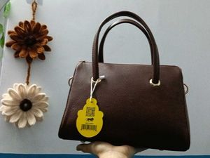 Stylish Brown Textured Handbag