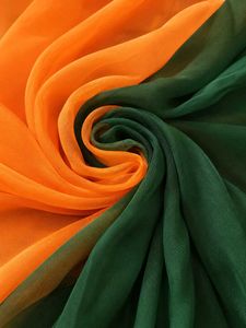 Saffron &amp; Green Dupattas - Perfect for Independenc
