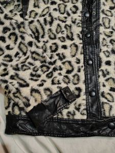 Leopard Print Sherpa Jacket