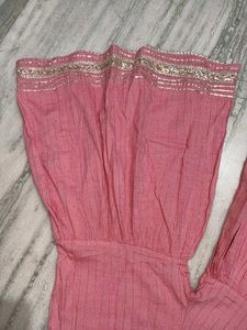 Pink Embroidered Kurti