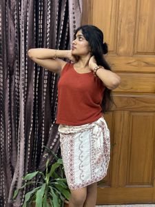 Boho Print Wrap Skirt( fixed price )