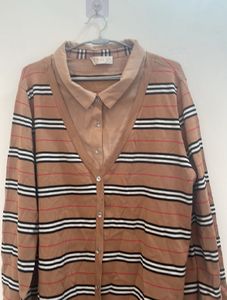 Striped Cardigan Sweater