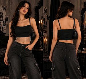 Sparkly Fringe Crop Top