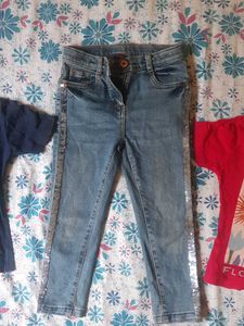 Girls' 2 Tops &amp; Jeans Set