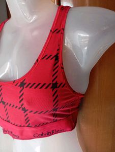 Calvin Klein Plaid Sports Bra