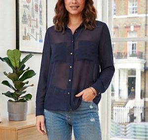 Navy Blue Long Sleeve Shirt