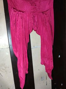 Vibrant Pink Pleated Salwar Pants