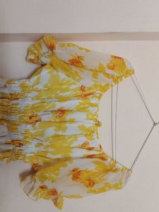 Yellow Floral Summer Dress