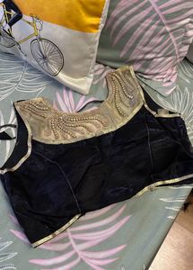 Exquisite Embellished Black Blouse