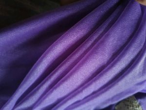 Purple Shimmer Georgette Saree with Golden Border