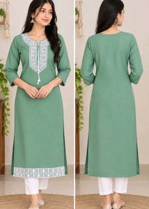 Elegant Green Embroidered Kurta