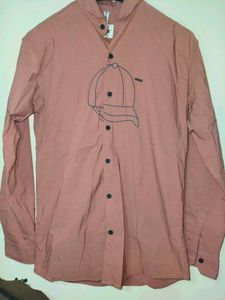Men's Casual Button-Down Shirt with Graphic