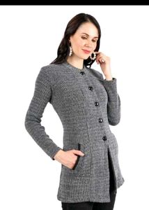 Stylish Women's Grey Cardigan Jacket