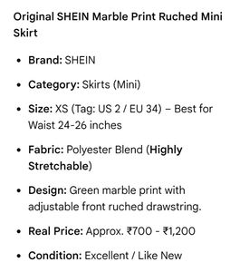 SHEIN Green  Mini Skirt for swim