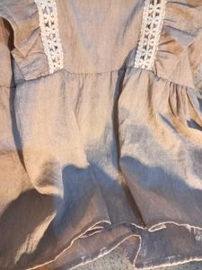 Lace Trim Square Neck tops