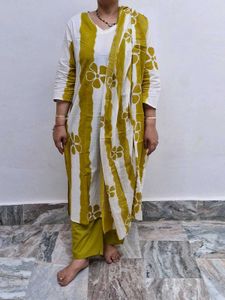 Chic Cotton Kurta Set with Dupatta