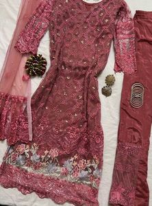 Embroidered Kurta Set with Dupatta