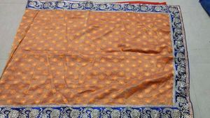 Beautiful Red &amp; Orange Saree with Embellished Bord