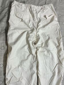 White Baggy Track Pants