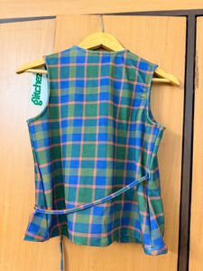 Plaid Wrap Vest