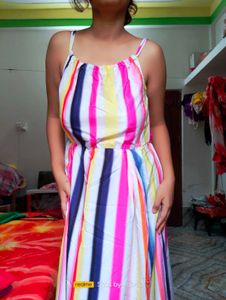 Colorful Striped Maxi Dress