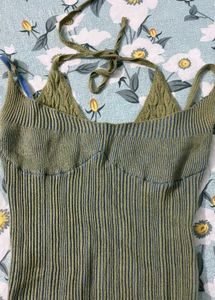 Chic Ribbed Halter Neck Top