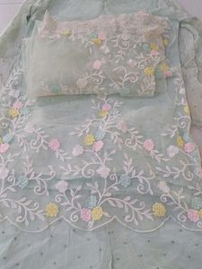 Elegant Mint Green Kurta Set with Dupatta