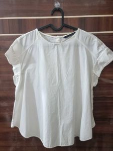Zara White Cap Sleeve Top