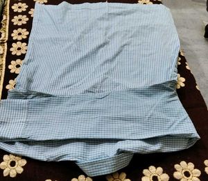 Blue Plaid Button-Down Shirt