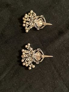 Stylish Peach Stone Earrings