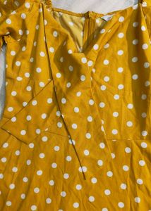 💛Yellow Polka Dot Mini Dress💛