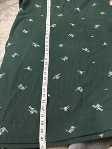 Green Bird Print Dress