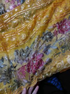 very beautiful handwork cutwork saree