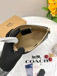 Coach Black Leather Camera Bag with Cherry Charm