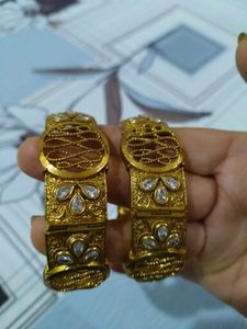 Exquisite Gold-Plated Kada Bangles