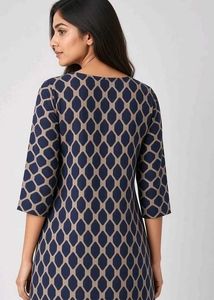 Stylish navy blue &amp; Cream Kurta