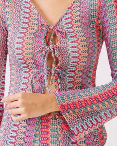 Nefsfinds Crochet Multicolor Knit Top