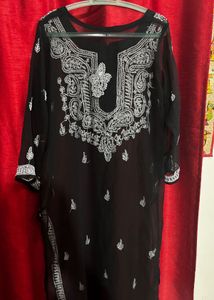 Black Chikankari Kurta