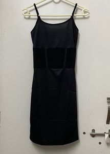 Sleek Black Spaghetti Strap Dress