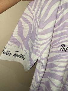 Lilac Zebra Print "Always Better Together" Top