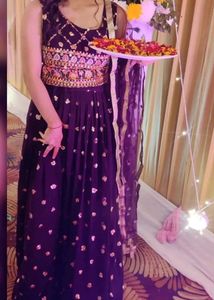 Elegant Embroidered Anarkali Suit