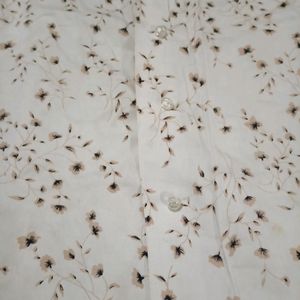 Women White Shirt Floral Print