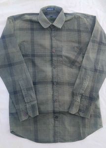 premium Olive Green Casual checked Shirt