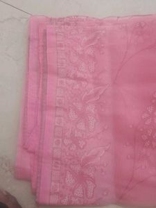 Beautiful Pink Floral Saree