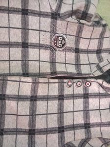 Stylish Plaid Blazer with Embellishments
